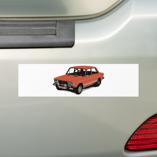Lada - de Russische Sovjet-auto Bumpersticker (Op auto)