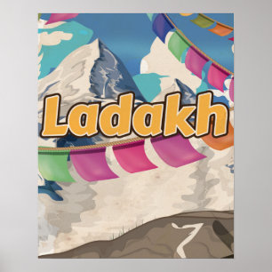 Ladakh, India Vintage-poster Poster