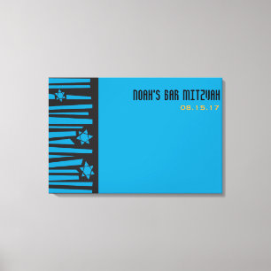 LADDER AAN DE STARS Bar Mitzvah Sign-In Board Canvas Afdruk