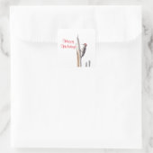 Ladder-Backed Woodpecker Vierkante Sticker (Tas)