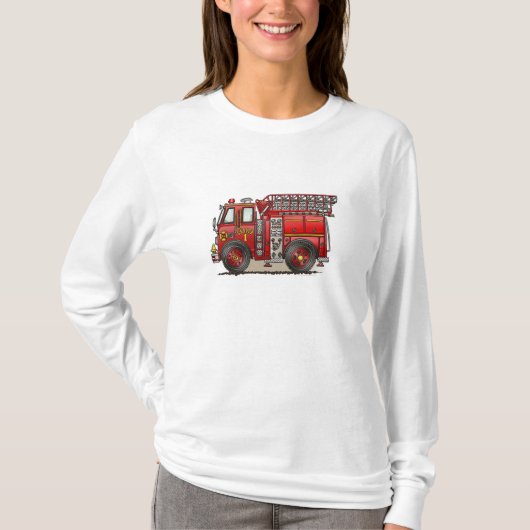 Ladder Fire Truck T-shirt (Voorkant)
