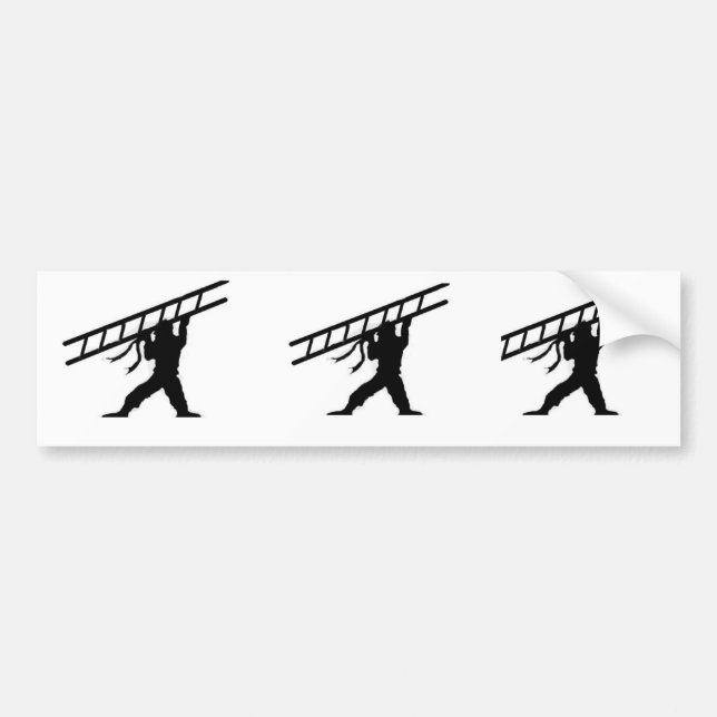 ladder ninja 3-up bumpersticker (Voorkant)