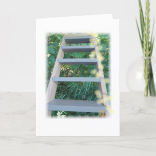 Ladder op wit Inspirerend Kaart