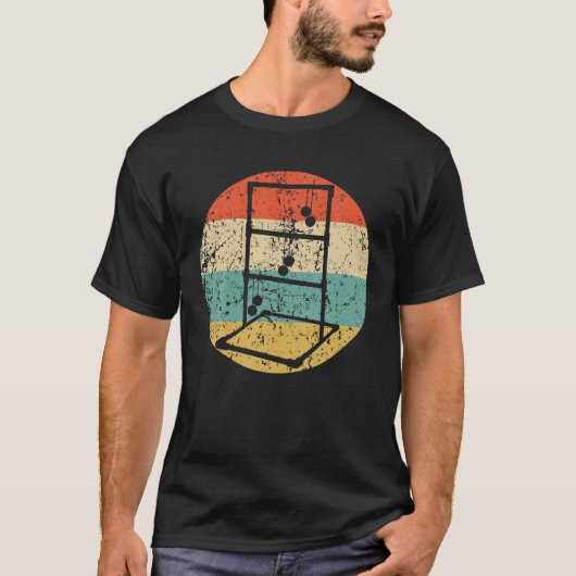 Ladder Toss Silhouette Retro Ladder Ball T-shirt (Voorkant)