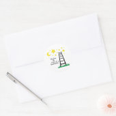 Ladder van succes ronde sticker (Envelop)