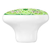 Lade Trek lime groen patroon Keramische knop (Zijkant)