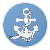 Lade trekt - anker (wit) keramische knop (Voorkant)