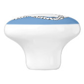 Lade trekt - anker (wit) keramische knop (Zijkant)