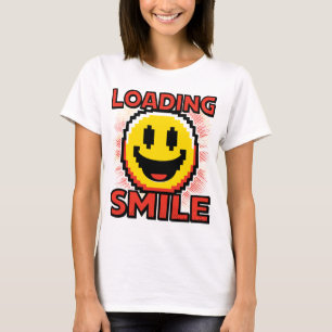 Laden Smiley – Retro Pixel Art 8-Bit Smiley Gezich T-shirt