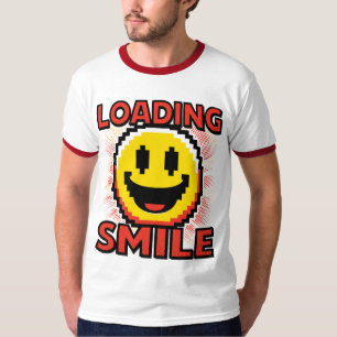 Laden Smiley – Retro Pixel Art 8-Bit Smiley Gezich T-shirt