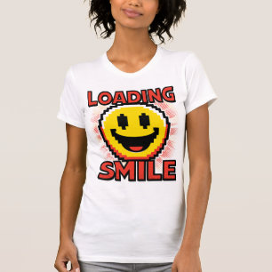 Laden Smiley – Retro Pixel Art 8-Bit Smiley Gezich T-shirt
