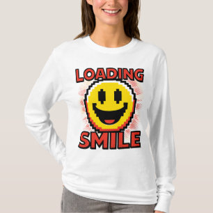 Laden Smiley – Retro Pixel Art 8-Bit Smiley Gezich T-shirt