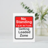 Ladende zone briefkaart (Staand voorkant)