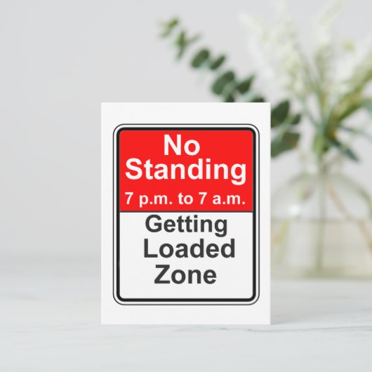 Ladende zone briefkaart (Staand voorkant)