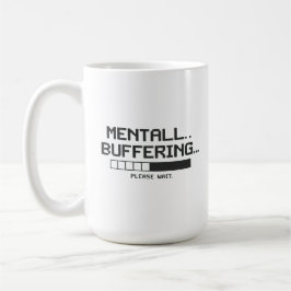 Ladenscherm voor mentale buffer koffiemok