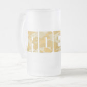 "Ladette" armée désert tempête texte bière tasse (Devant gauche)