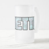 "Ladette" camo urbain bleu et noir texte tasse à b (Devant droit)