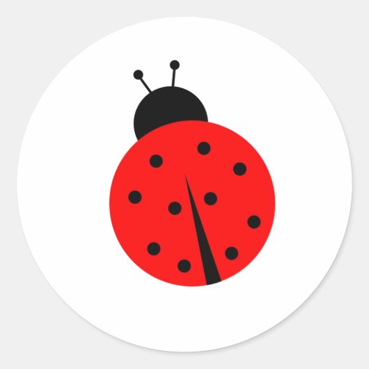 Ladiebug Ronde Sticker (Voorkant)