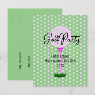 Ladies Golf League Golf Party Invitation Carte pos