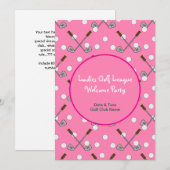 Ladies Golf League Party Papier Kaart (Voorkant / Achterkant)