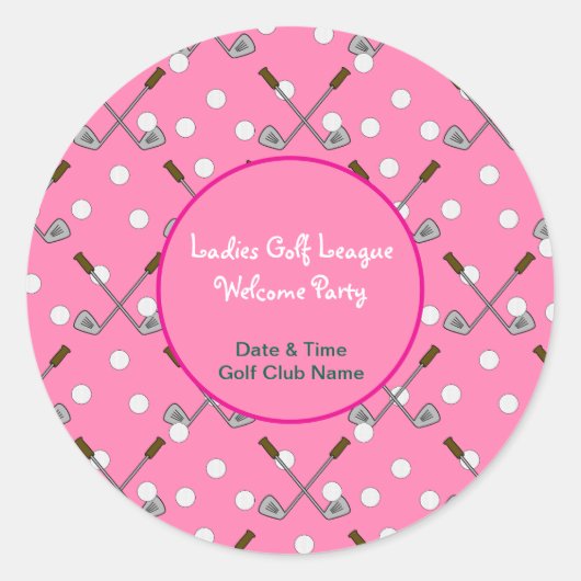 Ladies Golf League Party Sticker (Voorkant)