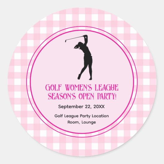 Ladies Golf League Party Sticker (Voorkant)