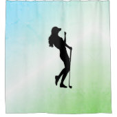 Ladies Green Douchegordijn (Voorkant)