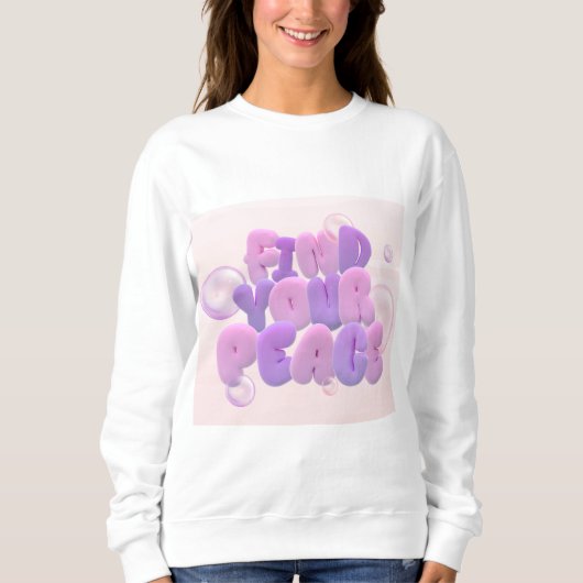 Ladies Long-Sleeve Top Find Your Peace - Cozy Pink (Voorkant)