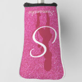 LADIES PINK GLITTER GOLFHEADCOVER (Draai 90)