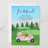Ladies Pink Golf Cart Moving Boxes Golf Course  Aankondiging (Voorkant)
