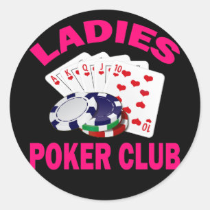 LADIES POKER CLUB RONDE STICKER