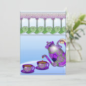 Ladies Tea Party ( uitnodiging) Kaart (Staand voorkant)