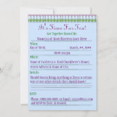 Ladies Tea Party ( uitnodiging) Kaart (Achterkant)