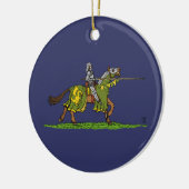 Lading Medieval Knight Keramisch Ornament (Links)