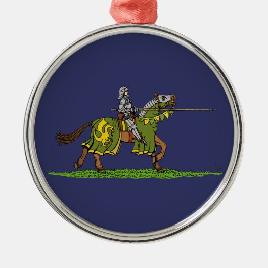 Lading Medieval Knight Metalen Ornament (Voorkant)