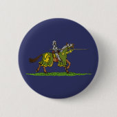 Lading Medieval Knight Ronde Button 5,7 Cm (Voorkant)