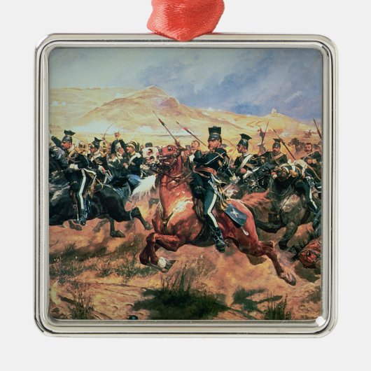 Lading van de lichtbrigade metalen ornament (Voorkant)