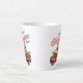 ladingen kerstjuichen twee konijnenvrachtwagen latte mok (Voorkant)