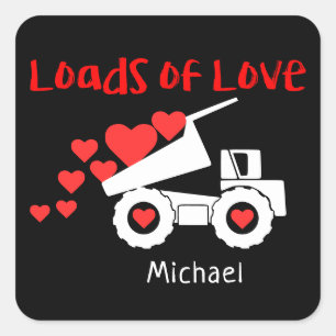 Ladingen liefdeskleding trut liefde hart gepersona vierkante sticker