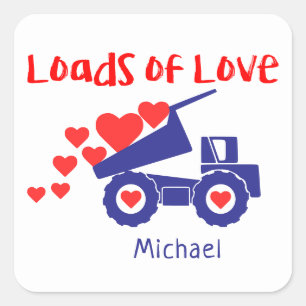 Ladingen liefdeskleding trut liefde hart gepersona vierkante sticker