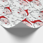 Ladingen Retro Santas Cadeaupapier (Hoek)