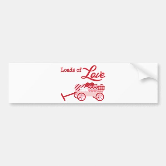Ladingen van Liefde Valentijnsdag Bumpersticker (Voorkant)