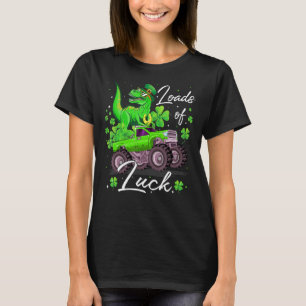 Ladingen van Luck Dinosaur Truck St Patricks Day T T-shirt