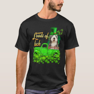 Ladingen vrachtwagen oud Engels Sheepdog St Patric T-shirt