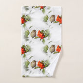 L'adorable colibri Anna sur Berry Bush (Serviette à main)