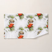 L'adorable colibri Anna sur Berry Bush (Serviette à main)