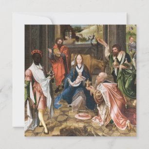 L'Adoration de la Carte de Vacances Magi-jésus