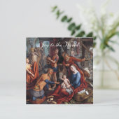 L'Adoration des Maji carte de Noël (Debout devant)
