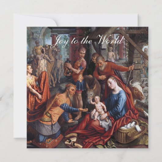 L'Adoration des Maji carte de Noël (Devant)