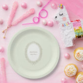 Laduree Franse Café Patisserie Baby shower Groen Papieren Bordje (Feest)
